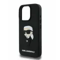 Lagerfeld для iPhone 16 Pro Max чехол 3D Rubber NFT Karl Ikonik Hard Black