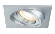 Светильник встраиваемый Paulmann Drilled 4Вт 200Лм 3000К IP23 GU10 LED 90х90мм Алюминий точеный Поворотный Диммируемый Набор 3штуки 92619.