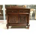 Комод DOMKORLEONE из красного дерева (mahogany wood) в стиле Рококо, 2 ящика, 2 дверцы, цвет орех HP (коричневый)