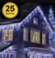 Гирлянда уличная бахрома 25 м, холодный, белый с Flash мерцанием