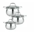 Набор кастрюль с крышками из нержавеющей стали 2 2,9 и 3,6 литра