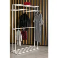 Вешалка PLAYWOODS, напольная, для одежды, металл, белая, 170x50х50 см