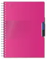 Бизнес-тетрадь А4,140л, кл, спир, пласт. обл,2разд Attache DIGITAL розов 876746
