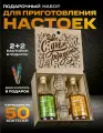 Подарочный набор настоек в бутылках и рюмки. Мини бар в боксе в подарок на день рождения мужчине и женщине.