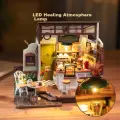 Rolife DIY Miniature House NO.17 Coffee Shop 3D Puzzle, Adult Building Blocks Toy, Assembly Model, Women's Day Gift