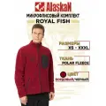 Флисовый костюм мужской Alaskan Royal Fish, бордовый/черный XL, костюм флисовый
