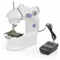 Мини швейная машинка Mini Sewing Machine , белая, механическое управление, двойная игла