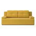 Диван-кровать, раскладной PUSHE Лиссабон New, микровелюр, желтый Camaro 13