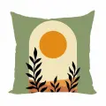 Подушка декоративная Солнце и веточки 40х40 велюр