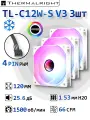 Корпусный вентилятор для ПК Thermalright TL-C12W-S V3 3шт. Белый, 120 мм, ARGB