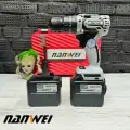 Шуруповерт для ледобура Nanwei 2 АКБ, 40,5в, 10 Ач, 200Нм / Шуруповерт для рыбалки / Шуруповерт для льда / Ледобур