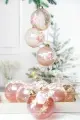 Набор стеклянных ёлочных шаров ROMANCE DE FLEUR, прозрачно розовые оттенки, 10 см, 9 шт, Koopman International ABT620110-набор