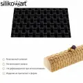Коврик силиконовый для декора муссовых десертов рулетов тортов 3D Silikomart / Коврик силиконовый для айсинга и мастики / Силиконовый молд для выпечки узоры / Форма Силикомарт для декора десертов / Коврик вкладыш для рулетов TEX02 / Товары для кондитера