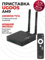 Смарт ТВ-приставка для телевизора Ugoos AM9 4/64Gb Android 14, блютуз пульт с микрофоном UR02 в комплекте.