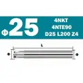 Корпус фрезы для сменных пластин (4NTE) 4NKT*D25*d25*Z4*L200 по металлу удлиненная