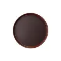 Поднос прорезиненный круглый Prohotel 355х355х25мм, полипропилен, коричневый