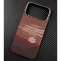 Карбоновый чехол Carbon Shield для iPhone 17 Pro Metal Frame с Magsafe Glowing Red