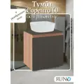 Тумба под раковину Runo Соренто 60, подвесная, крафтовый дуб-графит, матовая
