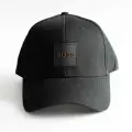 Бейсболка BOSS, мужская, изогнутый козырёк, твёрдый лоб, 100% полиэстер, чёрная