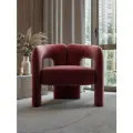 Кресло дизайнерское AZZURRO, велюр, цвет дрим берри, красное