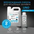 Эпоксидная смола для объемных заливок SlabDoc Epoxy UNO-2 кг, прозрачная