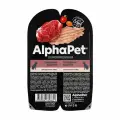ALPHAPET SUPERPREMIUM 100 г паштет влажный корм для собак говядина 30 шт