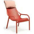 Кресло-шезлонг с подушкой для дачи Net Lounge, цвет коралловый с розовым, NARDI