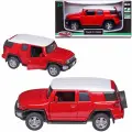 Машинка ABtoys металлическая MSZ серия М 1:43 Toyota FJ cruiser, цвет красный, инерционный механизм