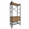 Стеллаж со штангой Микс для прихожей 80 см, Дуб вотан