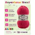 Пряжа Alize Superlana Maxi (Суперлана Макси), 25% шерсть,75% акрил, 100 м (в уп. 5шт*100гр), 798 мальва