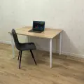 Письменный стол Компьютерный Дуб 120*70*75 см. Ножки белые .