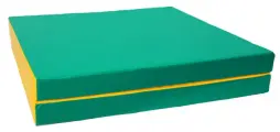 Мат гимнастический КМС Мат № 10 (100 х 150 х 10) складной 1 сложение  зелёно/жёлтый