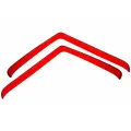 Дефлекторы окон для SITRAK С7H 2023- красный (2 шт.), накладной / Ситрак С7Н