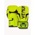 Боксерские перчатки Venum Elite, 12oz, искусственная кожа, салатовые