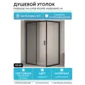 Душевой уголок RGW Passage PA-245B 100x90 410824590-14 профиль Черный стекло прозрачное