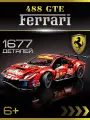 Конструктор Ferrari 488, 1677 элементов, спортивный автомобиль, пластик