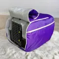 Демисезонный чехол на пластиковую переноску для животных (55*36*36) +матрасик/фиолет