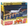 Сборная модель ZVEZDA Российский авиалайнер ТУ-154М (7004PN) 1:144 разноцветный