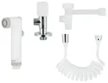 Гигиенический набор Kaiser SH-352, с аэратором, настенный, длина шланга 2 м, белый