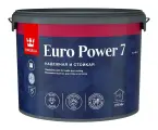 Интерьерная краска стойкая к мытью Tikkivala/Tikkurila EURO POWER 7 база C матовая цвет прозрачный 9 л