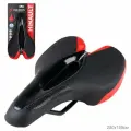 Седло велосипедное MTB COMIRON HINAULT M039R 250X155. Цвет: Красный