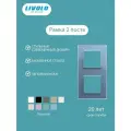 Стеклянная рамка на 2 поста для розеток и выключателей