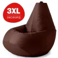 Кресло мешок Bean Joy, пуфик мешок, бескаркасное кресло, размер 3XL, оксфорд, шоколад
