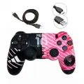 Геймпад джойстик для PS4, ПК, Android, iOS, беспроводной, Bluetooth, с гироскопом, черно-розовый MESSI