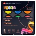 Decola Набор акриловых красок по ткани, неоновые, 41412017, 9 цв., 9 шт., разноцветный