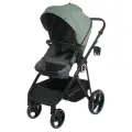 Коляска-трансформер 2 в 1 Indigo SHUTTLE, оливковый-серый