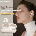 Ledo Bluetooth Earphone Ear Clip Bone Conduction Earphone Concept Open Ear Hanging Style Sports Running Game Wireless Noise Reduction Suitable for Huawei Xiaomi White