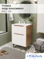 Тумба под раковину в ванную, тумба для ванной Итана Nill 60 600х470х820 напольная Белый глянец