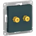 Аудиорозетка двойная Systeme Electric (schneider Electric) SCHNEIDER ELECTRIC ATLASDESIGN, изумруд