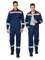 Костюм рабочий мужской Пантеон СОП лето т. синий/красный 112-116 / 170-176 80% п/э, 20% х/б (во отделка). спецодежда